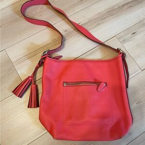 Coach Red/Pibk Leather Shoulder Bag